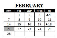 District School Academic Calendar for Woodridge Elementary for February 2022