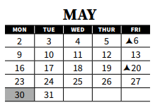 District School Academic Calendar for Roosevelt Elementary for May 2022