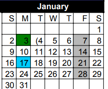 District School Academic Calendar for Spring Hill Primary for January 2022