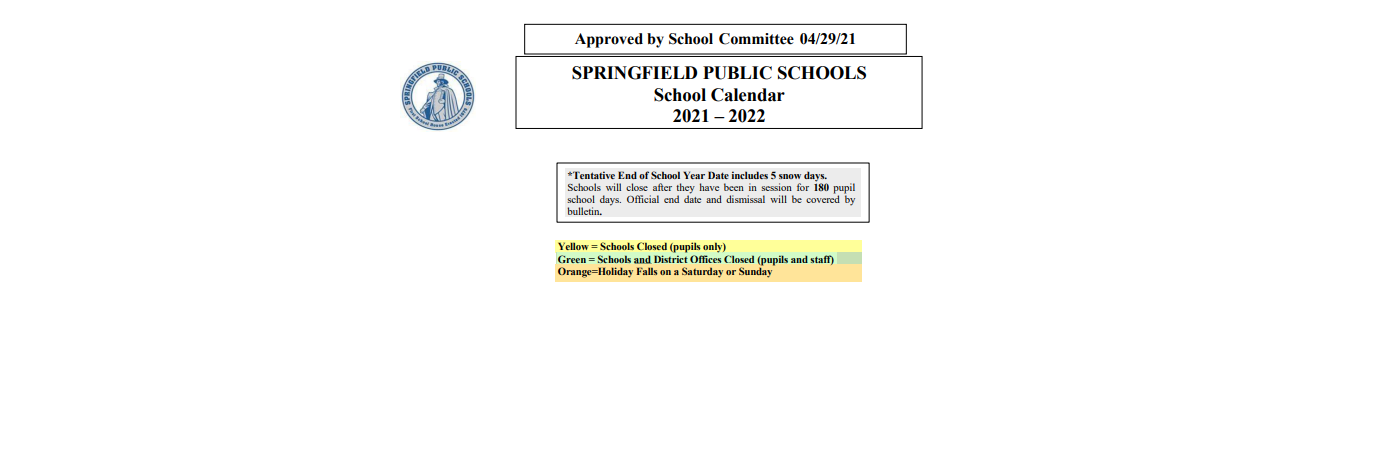 District School Academic Calendar Key for Sumner Avenue
