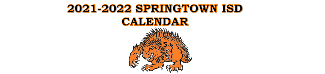 District School Academic Calendar for Springtown Watson El