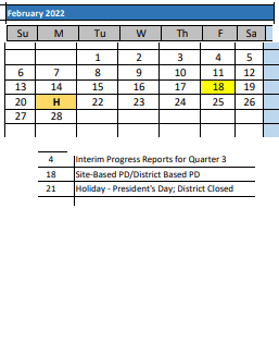 District School Academic Calendar for L'ouverture Middle for February 2022