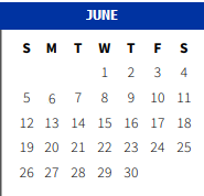 District School Academic Calendar for Honey Island Elementary School for June 2022