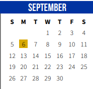 District School Academic Calendar for Little Oak Middle School for September 2021