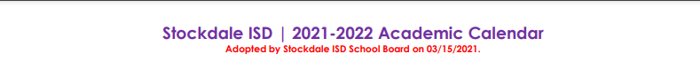 District School Academic Calendar for Floresville Choices Prog