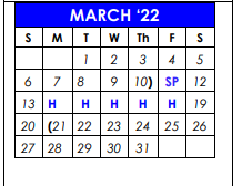 District School Academic Calendar for Lamar El for March 2022