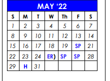 District School Academic Calendar for Lamar El for May 2022