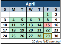 District School Academic Calendar for Lakeside Park Elementary for April 2022