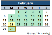 District School Academic Calendar for Westmoreland Middle School for February 2022