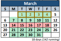 District School Academic Calendar for J W Wiseman Elementary School for March 2022