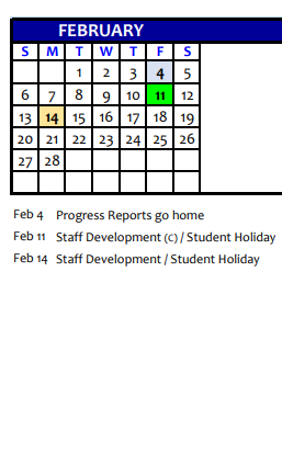 District School Academic Calendar for Sunnyvale El for February 2022