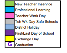 District School Academic Calendar Legend for Brazoria Co J J A E P