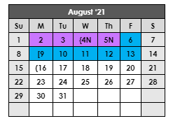 District School Academic Calendar for Hobbs Alter Ed Co-op for August 2021