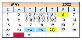 District School Academic Calendar for Tahoka H S for May 2022