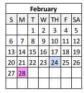 District School Academic Calendar for School For Exceptional Children/tarc for February 2022