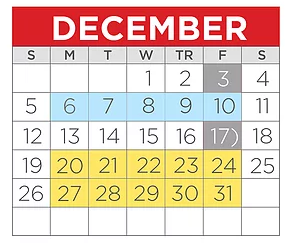 District School Academic Calendar for Kennedy Elementary for December 2021