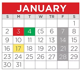 District School Academic Calendar for Kennedy Elementary for January 2022