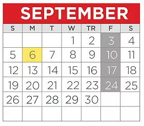 District School Academic Calendar for Tisd Child & Adolescent Center for September 2021