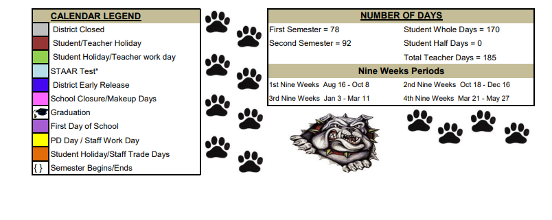 District School Academic Calendar Key for Thorndale Middle