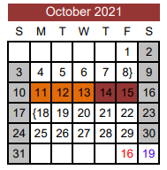 District School Academic Calendar for Thorndale Elementary for October 2021