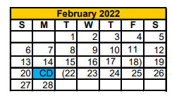 District School Academic Calendar for Tolar Elementary for February 2022