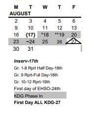 District School Academic Calendar for Deveaux Junior High School for August 2021