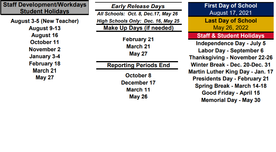 District School Academic Calendar Key for Tomball Junior High