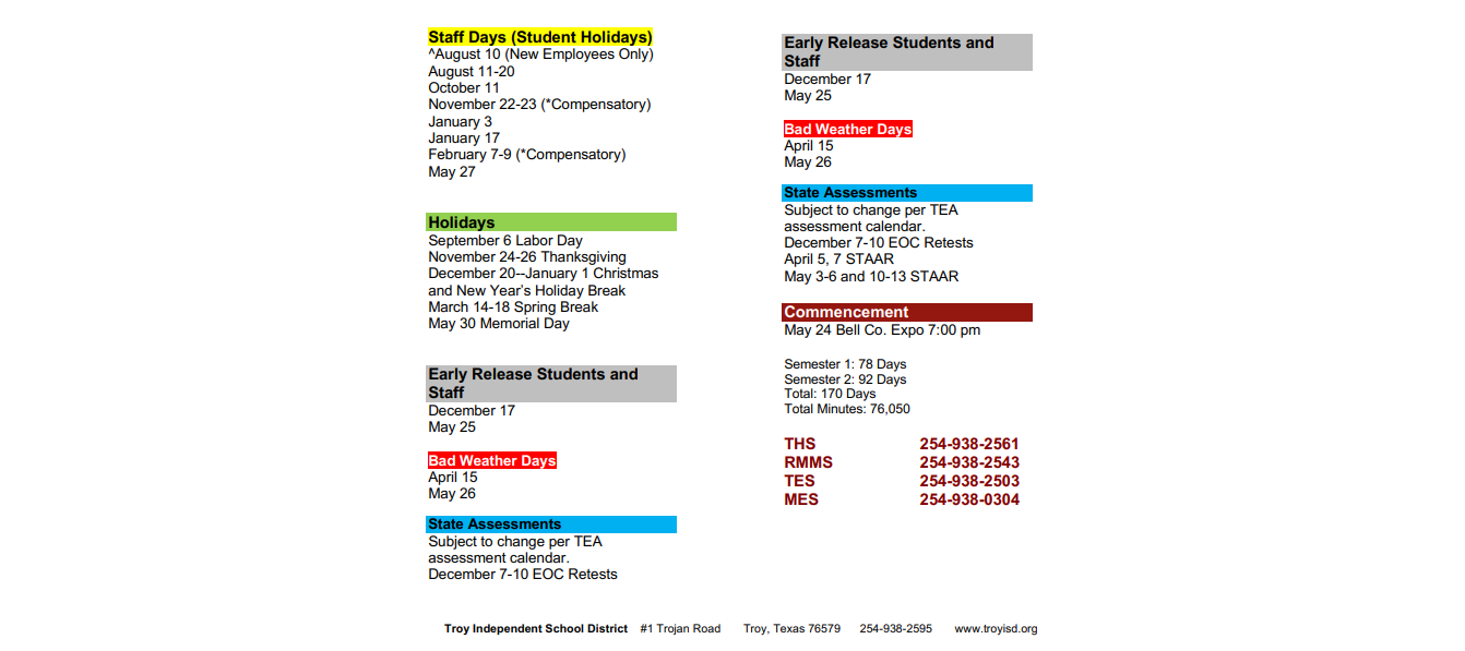 District School Academic Calendar Key for Edna Bigham Mays Elementary