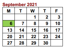 District School Academic Calendar for Troy Middle School for September 2021