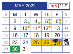 District School Academic Calendar for Newman Elementary for May 2022