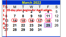 District School Academic Calendar for Valley View South Elementary for March 2022