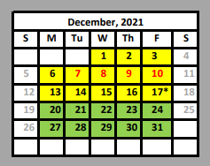 District School Academic Calendar for Valley View Elementary for December 2021