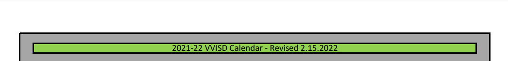 District School Academic Calendar for Valley View High School