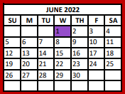 District School Academic Calendar for Van Junior High for June 2022