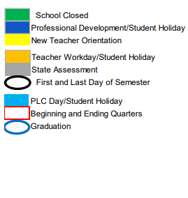 District School Academic Calendar Legend for Venus H S