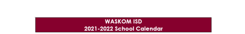 District School Academic Calendar for Excell Program