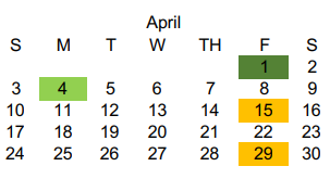 District School Academic Calendar for Wellington Elementary for April 2022