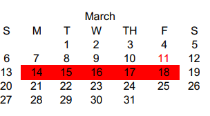 District School Academic Calendar for Wellington High School for March 2022