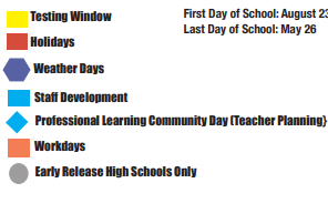 District School Academic Calendar Legend for A N Rico Elementary