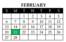 District School Academic Calendar for West Elementary for February 2022