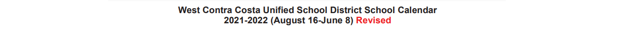 District School Academic Calendar for Transition Learning Center