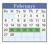 District School Academic Calendar for West Hardin Middle School for February 2022