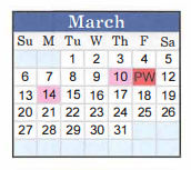 District School Academic Calendar for West Hardin High School for March 2022