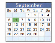 District School Academic Calendar for West Hardin Elementary for September 2021