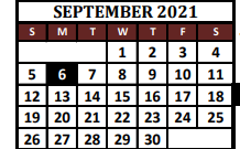 District School Academic Calendar for Grayson Co J J A E P for September 2021