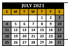 District School Academic Calendar for Whitewright Middle for July 2021