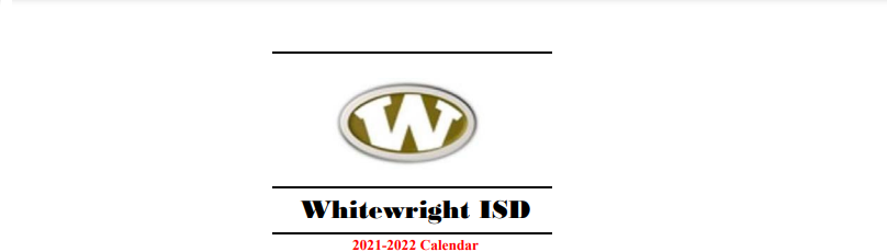 District School Academic Calendar for Whitewright Daep