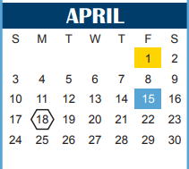 District School Academic Calendar for Alamo Elementary for April 2022