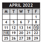 District School Academic Calendar for Spaght Accelerated Magnet Academy for April 2022