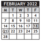 District School Academic Calendar for Allison Traditional Magnet Middle for February 2022